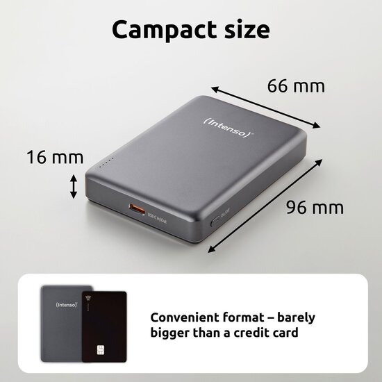 POWERBANK Intenso MW5000 Wireless Lithium-Polymeer (LiPo) 5000 mAh (Magsafe Ready) POWERBANK