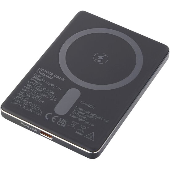 POWERBANK Intenso MW5000 Wireless Lithium-Polymeer (LiPo) 5000 mAh (Magsafe Ready) POWERBANK
