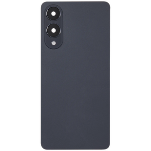 Back Cover with Camera Lens for Samsung S25 Edge (No Logo) (Black)