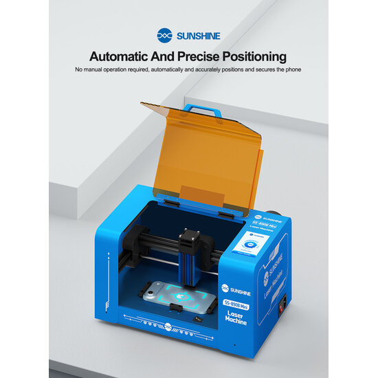 SUNSHINE SS-890B Mini Laser screen removal machine With SS-6604 MINI Smoke Purifier