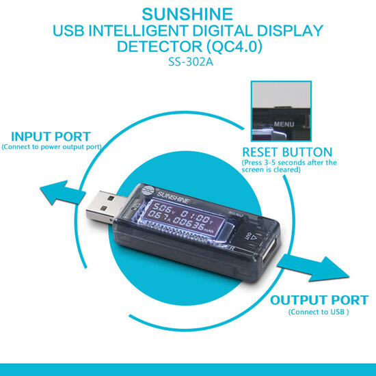 SUNSHINE SS-302A USB Digital Tester