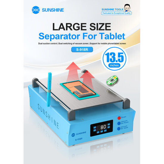 SUNSHINE S-918R Separate the screens of mobile phones and tablets