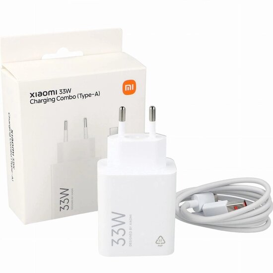 Xiaomi 33W Charging Power Adapter USB-A + Cable - Boxed
