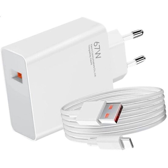 Xiaomi 67W HyperCharge Adapter USB-A + Cable - Boxed