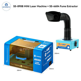 SUNSHINE SS-890B Mini Laser screen removal machine With SS-6604 MINI Smoke Purifier