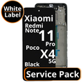 LCD Xiaomi Redmi Note 11 Pro / Poco X4 5G - 5600010K6S00 / 5600010K6T00 Black  Service Pack