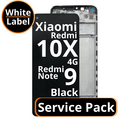 LCD Xiaomi Redmi 10X 4G / Redmi Note 9 - 560003J15S00 / 5600015J5S00 Black  Service Pack
