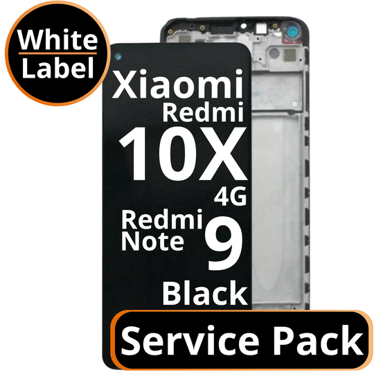 LCD Xiaomi Redmi 10X 4G / Redmi Note 9 - 560003J15S00 / 5600015J5S00 Black  Service Pack