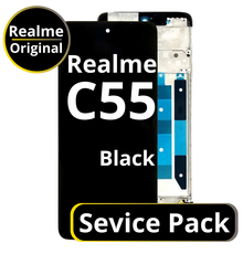 LCD Realme C55 - 4130438 Black  Service Pack