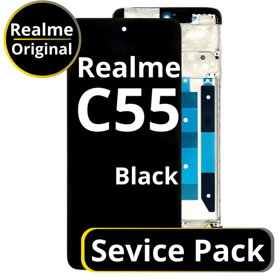 LCD Realme C55 - 4130438 Black  Service Pack