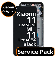 LCD Xiaomi 11 Lite 5G NE / Mi 11 Lite 4G / 5G 56000200K900 / 5600030K9A00 Black Service Pack