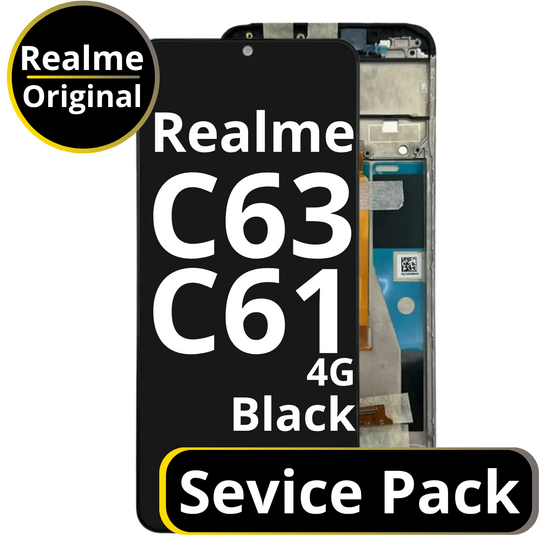 LCD Realme C61 / C63 4G - 621029000208 Black  Service Pack