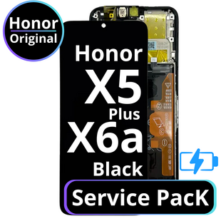LCD Honor X5 Plus / X6a With Battery - 0235AGLR Black  Service Pack