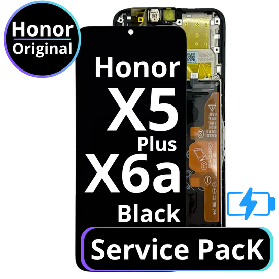 LCD Honor X5 Plus / X6a With Battery - 0235AGLR Black  Service Pack