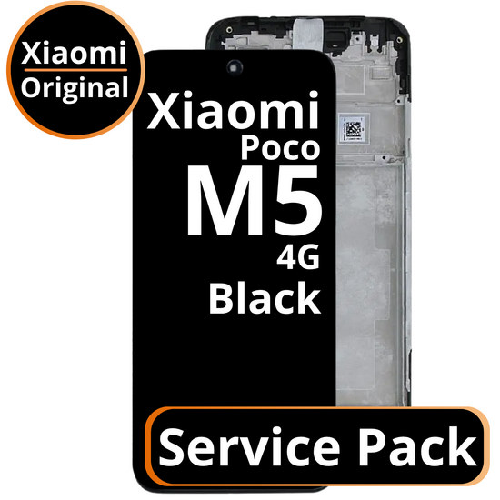 LCD Xiaomi Poco M4 5G / M5 4G - 560001L19C00 / 560005L19P00 / 5600080L1900  Black  Service Pack