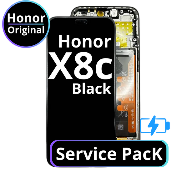 LCD Honor X8c With Battery - 0235AMXP Midnight Black  Service Pack