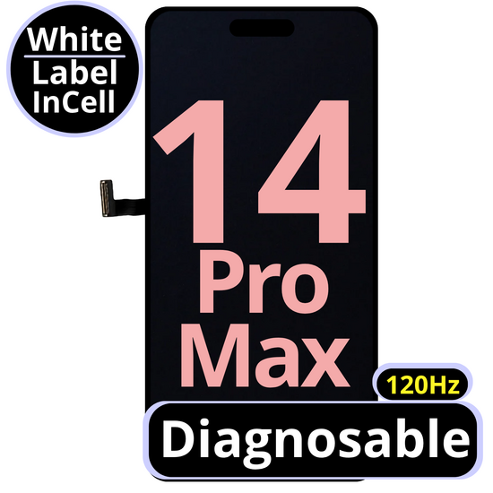 LCD Diagnosable Excellent InCell For IPhone 14 Pro Max 120 HZ White Box