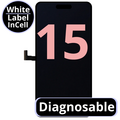 LCD Diagnosable Excellent InCell For IPhone 15 White Box