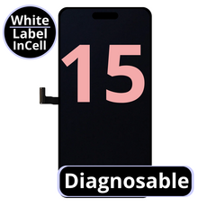 LCD Diagnosable Excellent InCell For IPhone 15 White Box