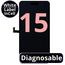 LCD Diagnosable Excellent InCell For IPhone 15 White Box