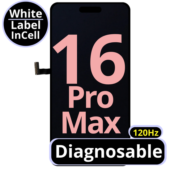 LCD Diagnosable Excellent InCell For IPhone 16 Pro Max 120Hz White Box