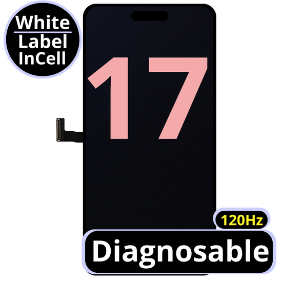 LCD Diagnosable Excellent InCell For IPhone 17 120Hz White Box