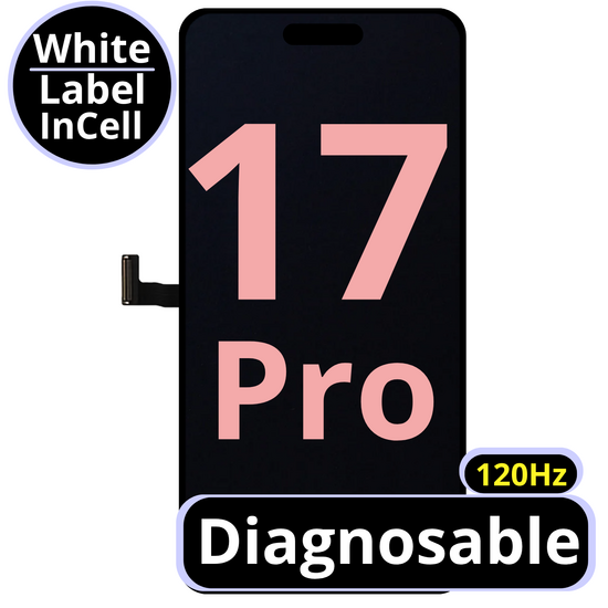 LCD Diagnosable Excellent InCell For IPhone 17 Pro 120Hz White Box