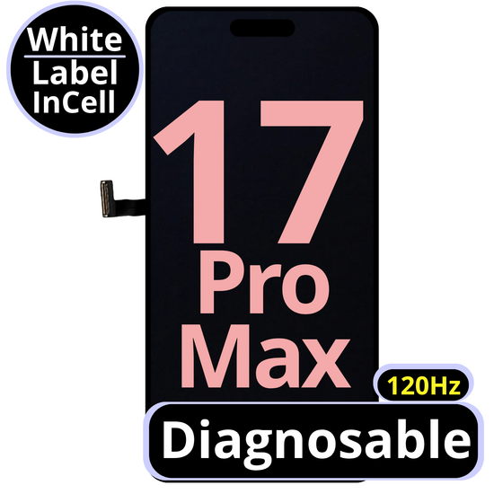 LCD Diagnosable Excellent InCell For IPhone 17 Pro Max 120Hz White Box