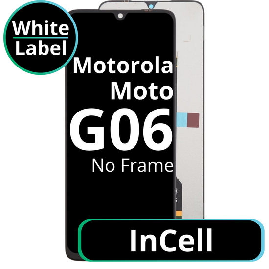 LCD InCell No Frame For Motorola Moto G06 White Box