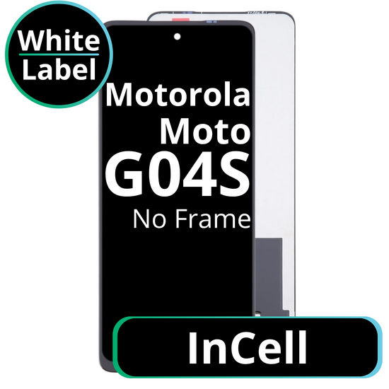 LCD InCell No Frame For Motorola Moto G04S - White Box