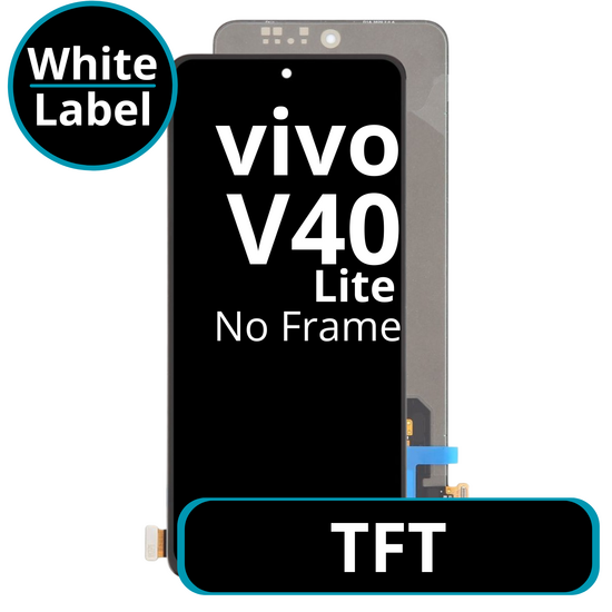 LCD TFT No Frame For Vivo V40 - White Box