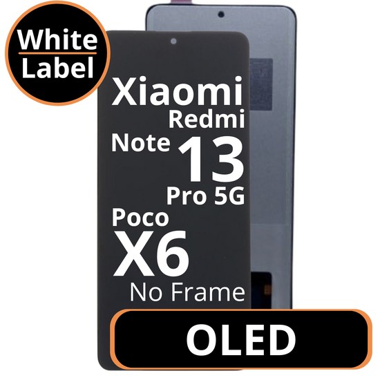LCD OLED No Frame For Xiaomi Redmi Note 13 Pro 5G / Poco X6  - White Box