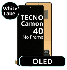 LCD OLED No Frame For Tecno Camon 40 - White Box
