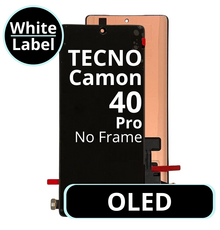 LCD OLED No Frame For Tecno Camon 40 Pro - White Box