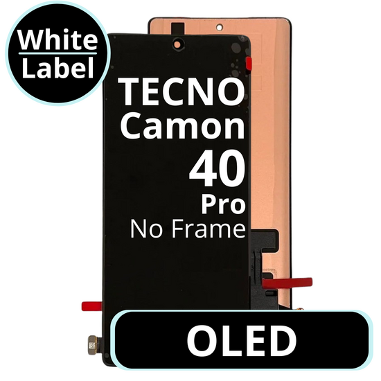 LCD OLED No Frame For Tecno Camon 40 Pro - White Box