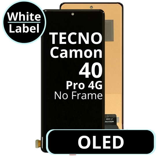 LCD OLED No Frame For Tecno Camon 40 Pro 4G - White Box