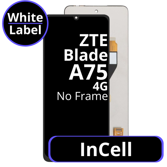 LCD InCell No Frame For ZTE Blade A75 4G - White Box