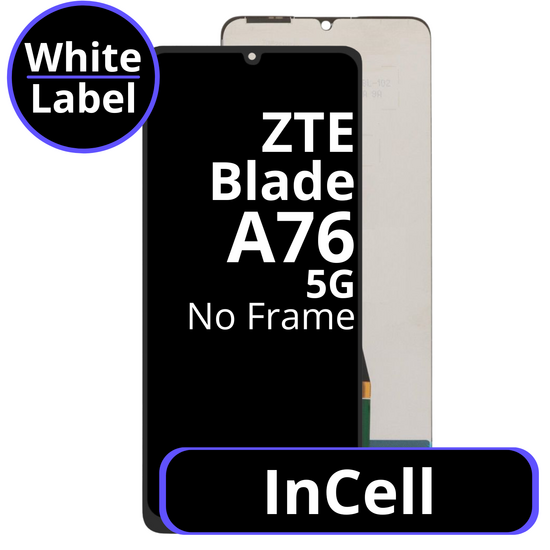 LCD InCell No Frame For ZTE Blade A76 5G - White Box
