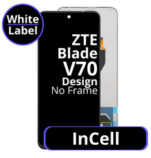 LCD InCell No Frame For ZTE Blade V70 Design - White Box
