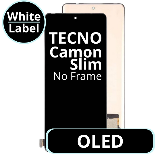 LCD OLED No Frame For Tecno Camon Slim - White Box