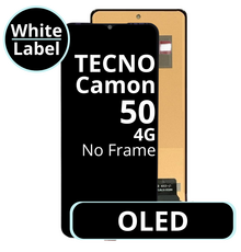 LCD OLED No Frame For Techno Camon 50 4G - White Box