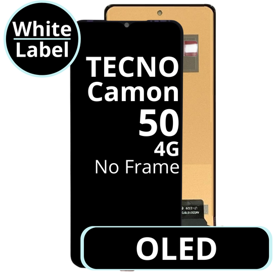 LCD OLED No Frame For Techno Camon 50 4G - White Box