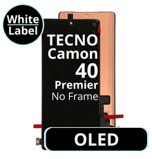 LCD OLED No Frame For Tecno Camon 40 Premier - White Box