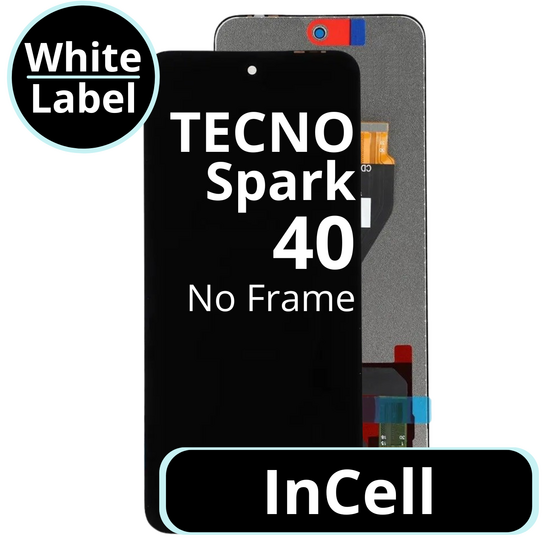 LCD InCell No Frame For Tecno Spark 40 - White Box