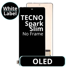 LCD OLED No Frame For Tecno Spark Slim - White Box