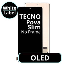 LCD OLED No Frame For Tecno Pova Slim - White Box