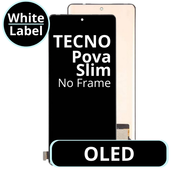 LCD OLED No Frame For Tecno Pova Slim - White Box