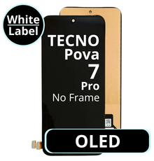 LCD OLED No Frame For Tecno Pova 7 Pro - White Box