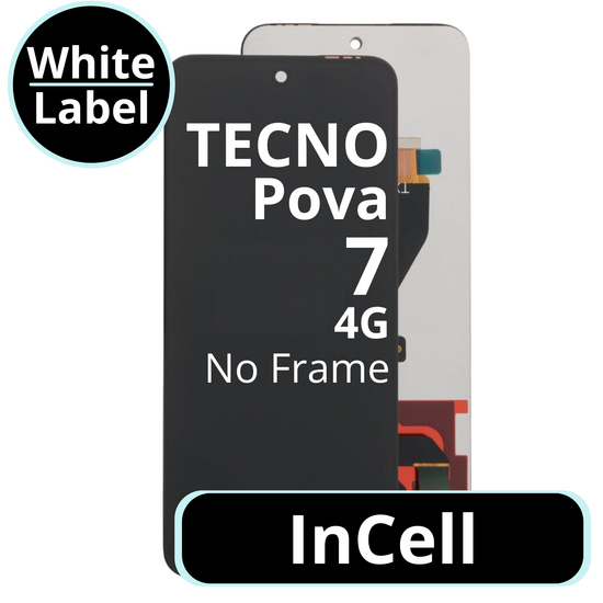 LCD InCell No Frame For Tecno Pova 7 4G - White Box