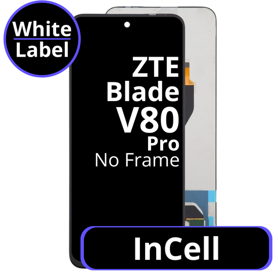 LCD InCell No Frame For ZTE Blade V80 Pro - White Box